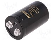 Capacitor: electrolytic; 33mF; 40VDC; Ø51x82mm; Pitch: 22.2mm; ±20% KEMET