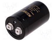 Capacitor: electrolytic; 1mF; 400VDC; Ø51x82mm; Pitch: 22.2mm; ±20% KEMET