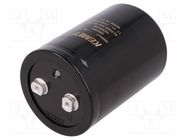 Capacitor: electrolytic; 3.3mF; 400VDC; Ø77x105mm; Pitch: 31.8mm KEMET