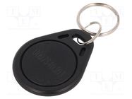 RFID pendant; plastic; black; 125kHz; 8BROM 