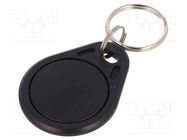 RFID pendant; ISO 11784/5,T5577; plastic; black; 125kHz 