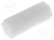 Screwed spacer sleeve; hexagonal; polyamide; M4; L: 14mm 