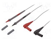 Test leads; Inom: 3A; Len: 1.2m; test leads x2; red and black 