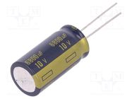 Capacitor: electrolytic; low ESR; THT; 6800uF; 10VDC; Ø16x31.5mm PANASONIC