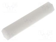 Screwed spacer sleeve; hexagonal; polyamide; M4; L: 30mm 