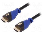 Cable; HDMI plug,both sides; PVC; HDCP 2.2,HDMI 2.0; 0.5m Goobay