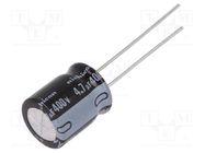 Capacitor: electrolytic; THT; 4.7uF; 400VDC; Ø10x12.5mm; Pitch: 5mm NICHICON