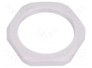 Nut; PG29; polyamide; Thk: 7mm; Spanner: 46mm; grey; Thread: PG HUMMEL