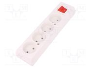 Connector: AC supply; female; splitter; 2P; 250VAC; 16A; white; IP20 JONEX