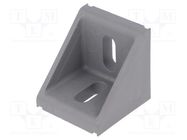 Angle bracket; for profiles; Width of the groove: 8mm; W: 43mm ELESA+GANTER