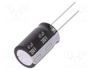 Capacitor: electrolytic; THT; 47uF; 350VDC; Ø16x25mm; Pitch: 7.5mm PANASONIC