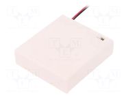 Holder; AA,R6; Batt.no: 4; cables; 150mm; white; with switch COMF