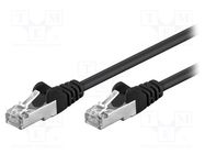 Patch cord; F/UTP; 5e; stranded; CCA; PVC; black; 2m; 26AWG Goobay