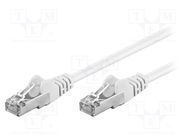 Patch cord; F/UTP; 5e; stranded; CCA; PVC; white; 3m; 26AWG Goobay