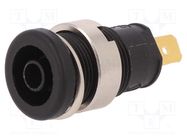 Connector: 4mm banana; socket; 25A; 1kVDC; black; gold-plated; 32mm HIRSCHMANN T&M