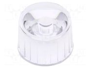 LED lens; round; colourless; 90°; with holder OPTOSUPPLY