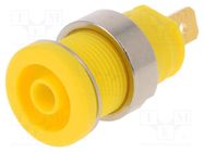 Connector: 4mm banana; socket; 25A; 1kVDC; yellow; gold-plated HIRSCHMANN T&M