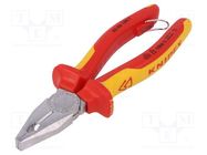 Pliers; insulated,universal; 180mm; chrome-vanadium steel KNIPEX