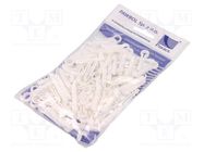 Holder; white; on round cable; 100pcs; USMO 10; 10mm PAWBOL