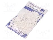 Holder; white; on round cable; 100pcs; USMO 6; 6mm PAWBOL