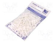 Holder; white; on round cable; 100pcs; USMO 8; 8mm PAWBOL