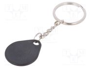 RFID pendant; plastic; black; 125kHz; 8BROM 