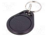 RFID pendant; ISO/IEC14443-3-A; plastic; black; 13.56MHz 