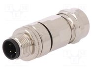 Connector: M12; plug; PIN: 4; male; A code-DeviceNet / CANopen BULGIN