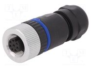 Connector: M12; plug; PIN: 8; female; A code-DeviceNet / CANopen BULGIN