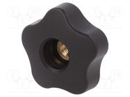 Knob; Ø: 50mm; Int.thread: M8; 20mm; H: 32mm; technopolymer PP ELESA+GANTER