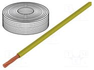 Wire; LifY; 1x0.5mm2; stranded; Cu; PVC; yellow; 300V,500V; -15÷80°C HELUKABEL