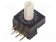 Encoding switch; HEX/BCD; Pos: 16; THT; Rcont max: 200mΩ; A6RV OMRON Electronic Components