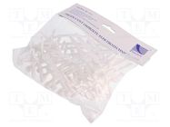 Holder; white; Ømount.hole: 6mm; L: 75mm; 25pcs; UM 6 PAWBOL