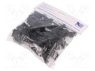 Cable strap clip; black; L: 100mm; 25pcs; UP-30; Ø: 30mm 