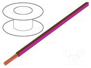 Wire; H05V-K,LgY; stranded; Cu; 1mm2; PVC; brown-pink; 300V,500V BQ CABLE