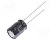 Capacitor: electrolytic; low ESR; THT; 1000uF; 6.3VDC; Ø8x11.5mm PANASONIC