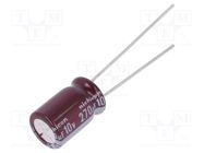 Capacitor: electrolytic; low ESR; THT; 270uF; 10VDC; Ø8x11.5mm NICHICON