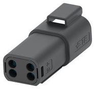 AUTOMOTIVE HOUSING, PLUG, 4POS, BLACK