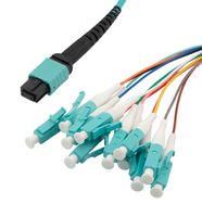 FIBRE CORD, MPO JACK TO LC, 12FIBRES,10M