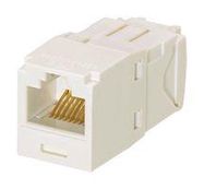 RJ45 CONN, JACK, 8P8C, 1PORT, OFF WHITE