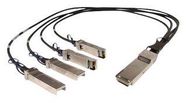 CABLE ASSY, QSFP+ TO SFP+ X4 PLUG, 8.2FT