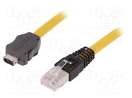 Cable; ix Industrial®; ix Industrial plug,RJ45 plug; PVC; Cat: 6a HARTING