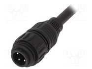 Connector: circular; plug; PIN: 4; male; cables; ECOMATE (C016) AMPHENOL