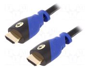 Cable; HDCP 2.2,HDMI 2.0; HDMI plug,both sides; PVC; 5m Goobay