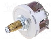 Potentiometer: shaft; single turn; 1.5kΩ; 25W; 6.35mm; wirewound OHMITE