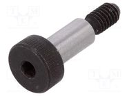 Shoulder screw; steel; M4; 0.7; Thread len: 8mm; hex key; HEX 2,5mm 