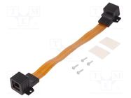 Extender RJ45; transparent; 0.25m; RJ45 socket,both sides Goobay