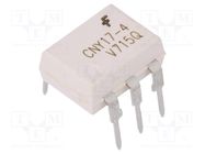 Optocoupler; THT; Ch: 1; OUT: transistor; 4.17kV; DIP6; CNY17 ONSEMI