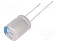 Capacitor: polymer; low ESR; 56uF; 25VDC; ESR: 28mΩ; PLF; THT; ±20% NICHICON