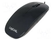 Mouse; black; USB; optical,wired; No.of butt: 3 LOGILINK